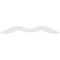 Ekena Millwork Pitch Midway Architectural Grade PVC Gable Pediment, 48"W x 12"H x 1"P (6/12) GPP048X012X100MID - alternate 4